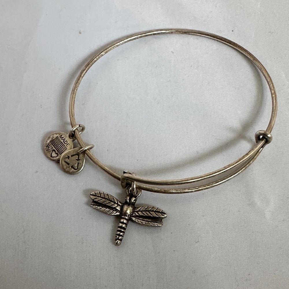 Alex and Ani Gold Dragonfly Charm Bracelet